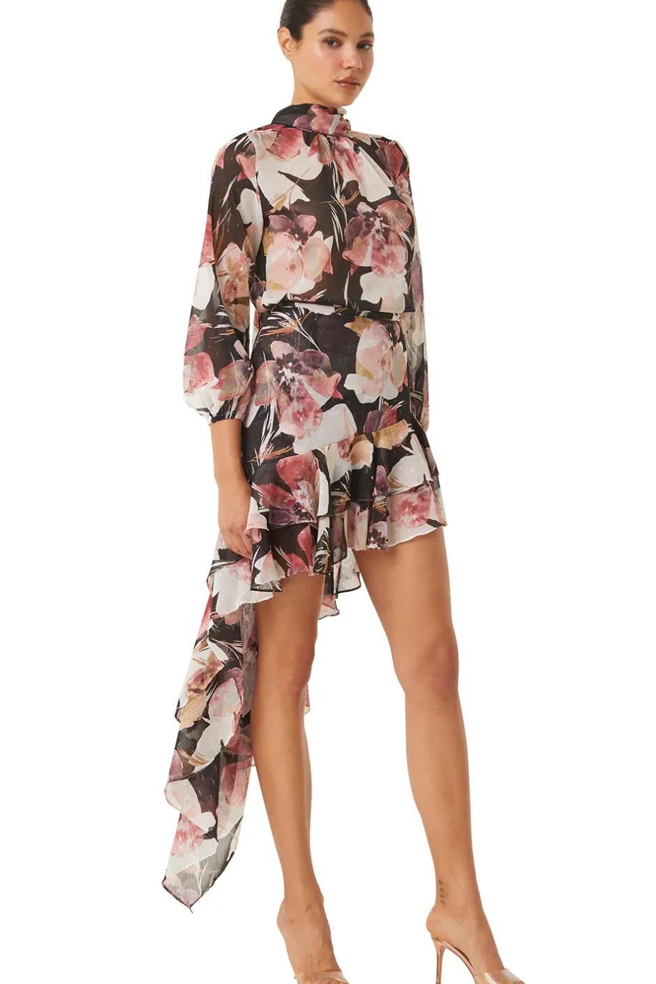 MISA Los Angeles SKY SKIRT Floratropicalblack Clearance