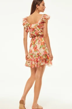 MISA Los Angeles SOLMAZ DRESS Palmareibloomschiffon Hot