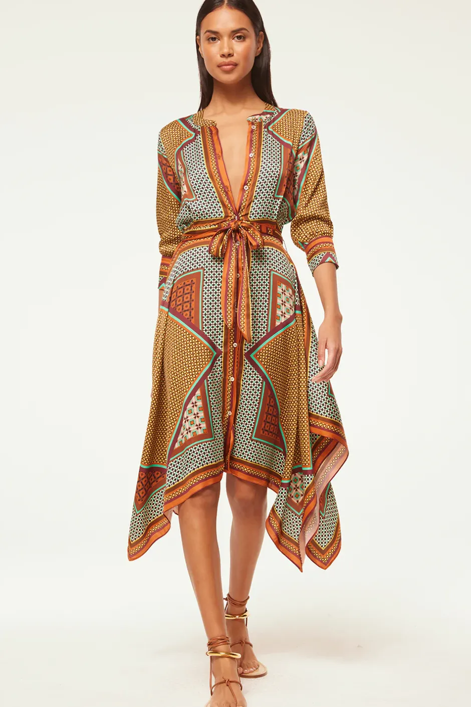 MISA Los Angeles SOLMAZ DRESS Positanoscarf Clearance