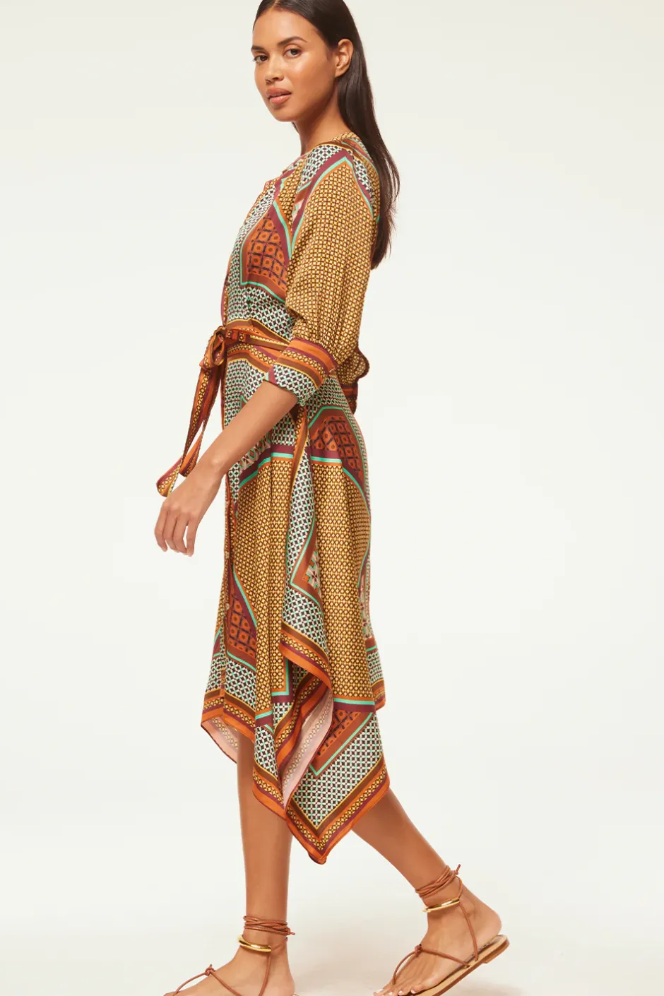 MISA Los Angeles SOLMAZ DRESS Positanoscarf Clearance