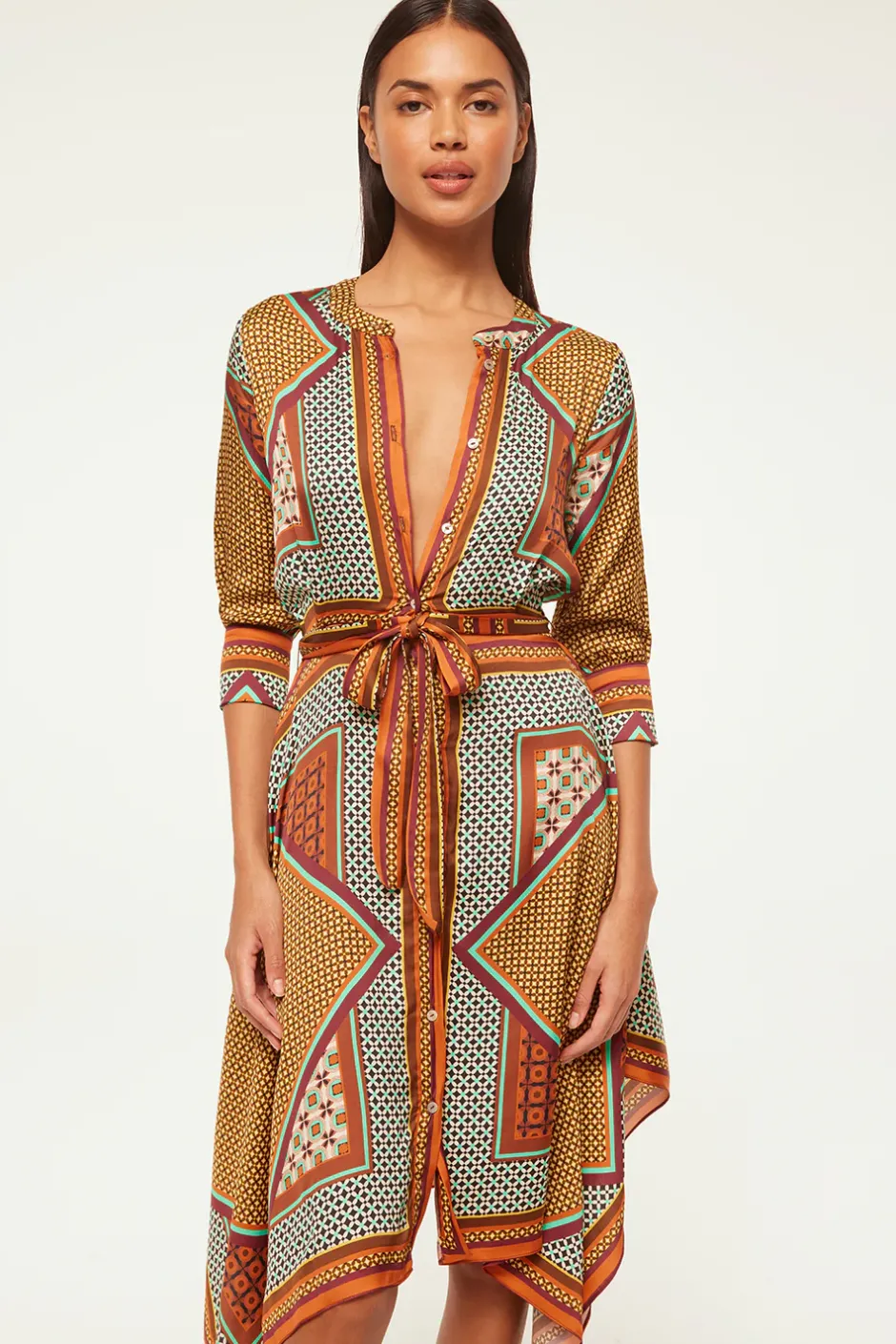 MISA Los Angeles SOLMAZ DRESS Positanoscarf Clearance