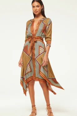 MISA Los Angeles SOLMAZ DRESS Positanoscarf Clearance