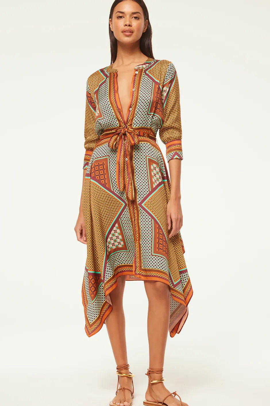 MISA Los Angeles SOLMAZ DRESS Positanoscarf Clearance