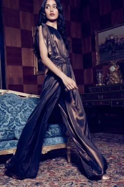 MISA Los Angeles SOPHIA JUMPSUIT Burnishedbronze Sale