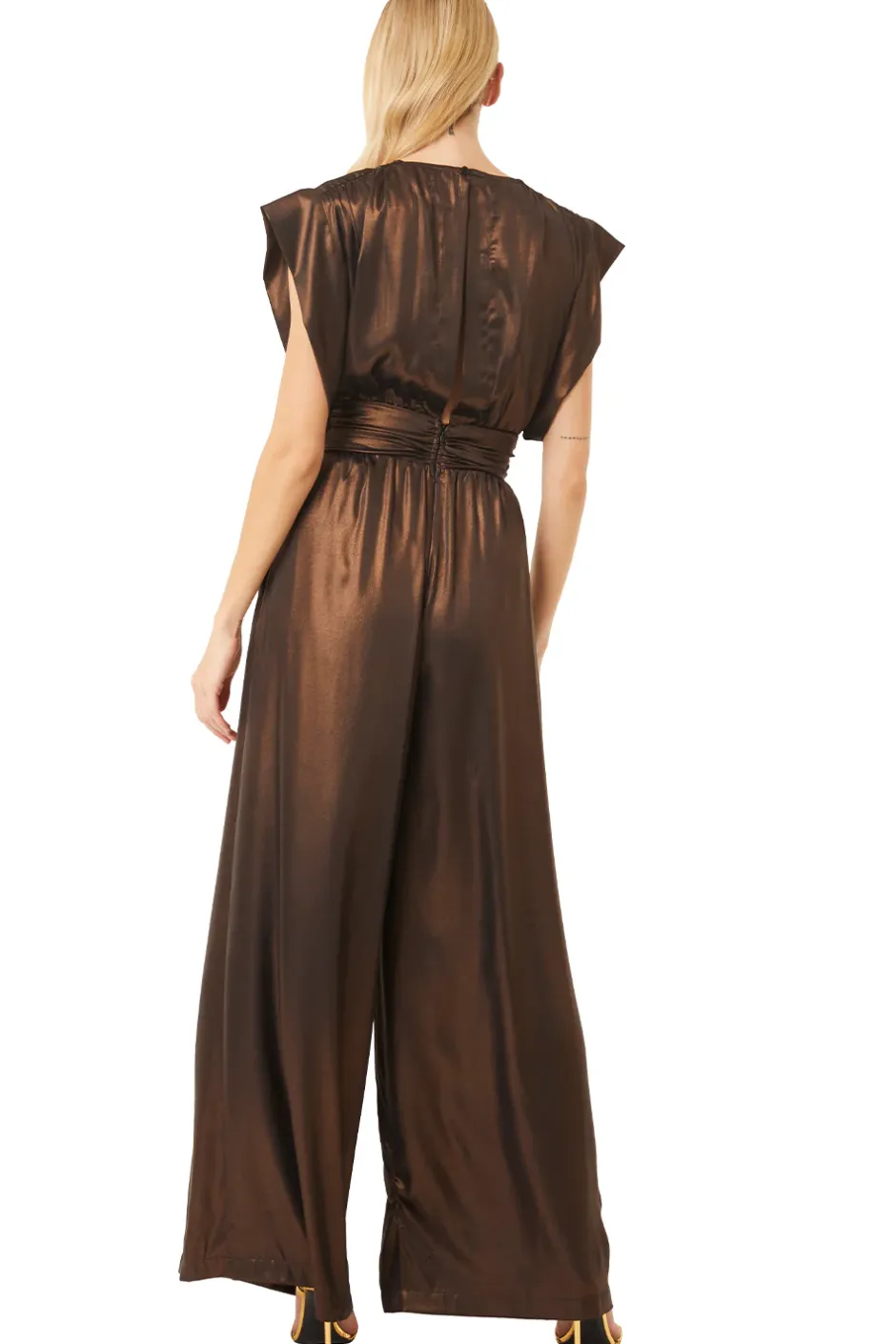 MISA Los Angeles SOPHIA JUMPSUIT Burnishedbronze Sale