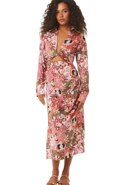 MISA Los Angeles SUNG DRESS Resortbatikcottonrayon New