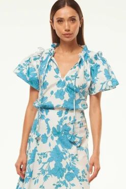 MISA Los Angeles SUPARNA TOP Turquoiseflorapoplin Discount