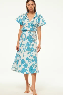MISA Los Angeles SUPARNA TOP Turquoiseflorapoplin Discount