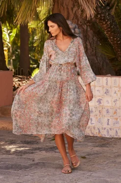 MISA Los Angeles TASIA DRESS Ombretapestry New