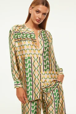 MISA Los Angeles TEODORA TOP Limoncellogeosatin Sale