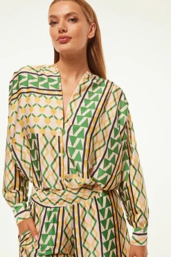 MISA Los Angeles TEODORA TOP Limoncellogeosatin Sale