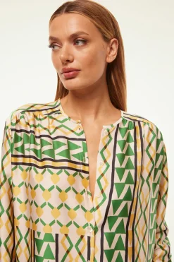 MISA Los Angeles TEODORA TOP Limoncellogeosatin Sale