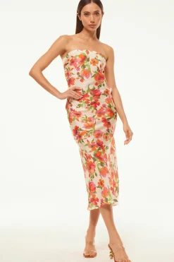 MISA Los Angeles THARA DRESS Palmareibloomssatin Best