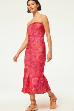 MISA Los Angeles THARA DRESS Floracorsicafuchsia Online
