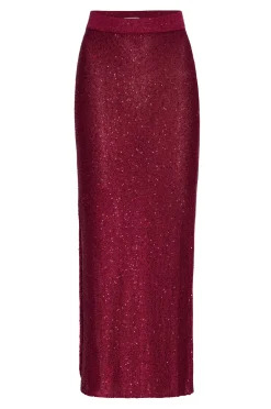 MISA Los Angeles VERA SKIRT Lipstickred Fashion