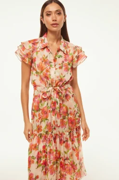 MISA Los Angeles VIOLA DRESS Palmareibloomschiffon Best
