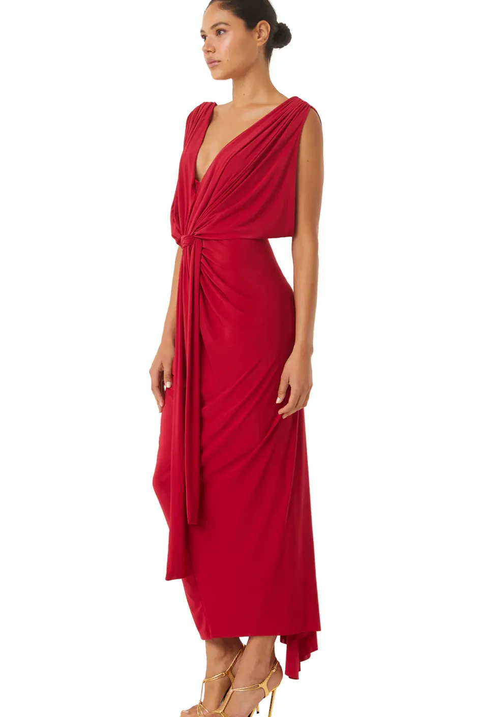 MISA Los Angeles XENIA DRESS Lipstickred Sale