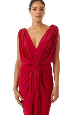 MISA Los Angeles XENIA DRESS Lipstickred Sale