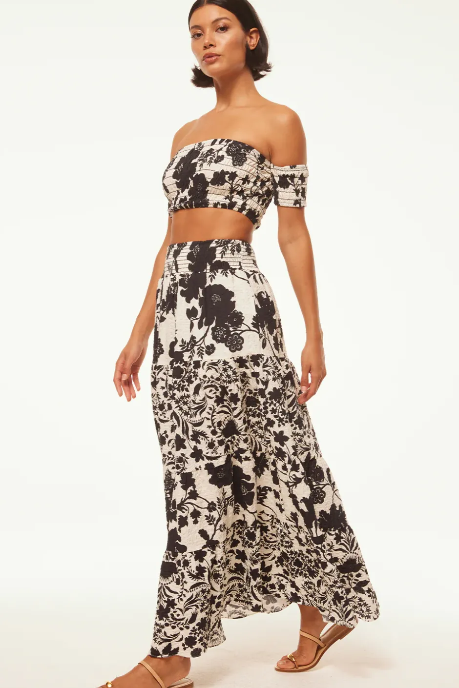 MISA Los Angeles YELENA SKIRT Floranegra Fashion