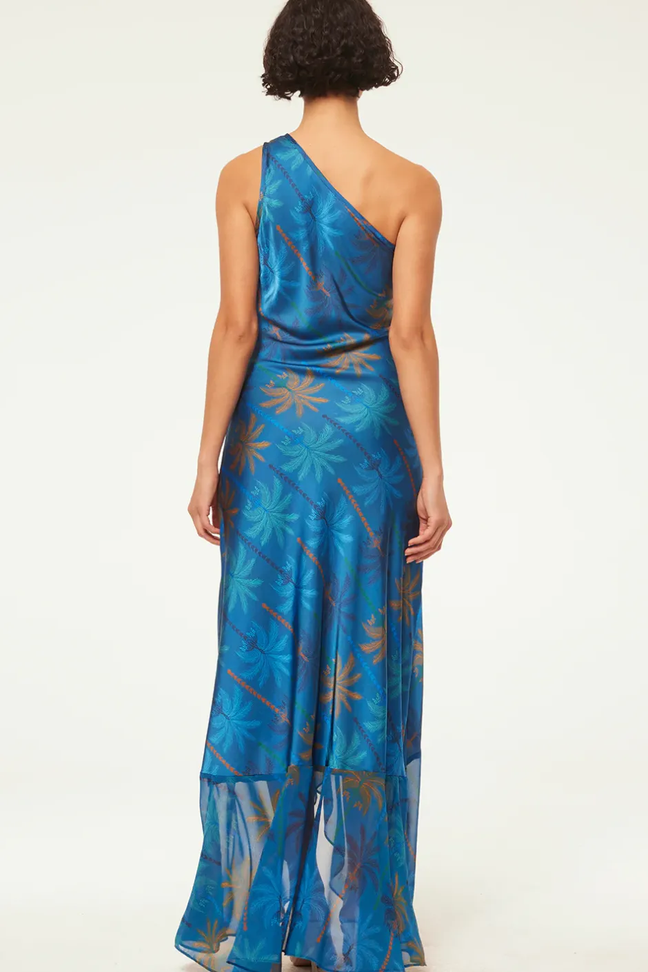MISA Los Angeles ZEPHYR DRESS Cobaltpalmsmix Sale