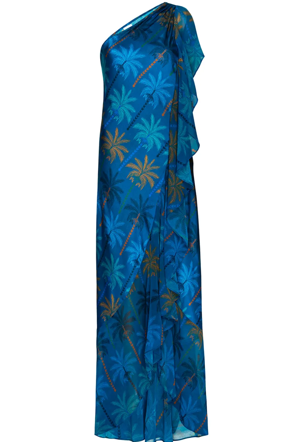 MISA Los Angeles ZEPHYR DRESS Cobaltpalmsmix Sale